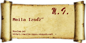 Meila Izsó névjegykártya